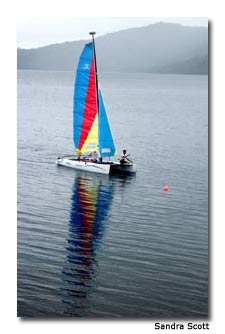 It's a perfect day for a relaxing afternoon sail.