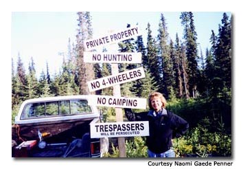 The author, trying to protect the Gaede-Eighty homestead from modern-day life.
