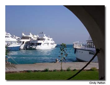 Fabulous yachts wait to take vacationers on diving and snorkeling cruises of the Red Sea.