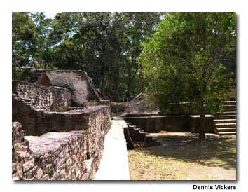 Cahal Pech, an ancient Maya ruin, sits atop a steep hill in San Ignacio.