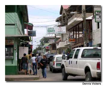 Downtown San Ignacio bustles with life.