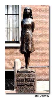 Anne Frank's monument in Amsterdam