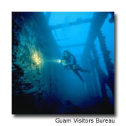 Divers from around the world travel to Guam for unique underwater experiences. Here they can touch the sunken hulls of ships from World War I and World War II. The waters average 85 degrees Fahrenheit (29 C), and the area offers more than 400 types of hard coral, 1,000 varieties of mollusks and 900 kinds of marine life, including moray eels, sea turtles, pilot whales and dolphins. There are dives in Guam for all levels of skill. For more information, go to www.VisitGuam.org/dive.