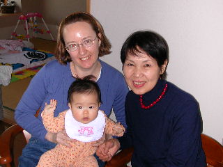 visiting with Japanese friends