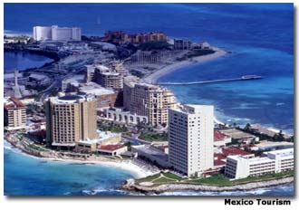 Aerial View of Island of Cancun