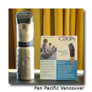 If traveling leaves you feeling breathless, the Pan Pacific Vancouver hotel now offers a bit of assistance: oxygen dispensers. The oxygen canisters, about the size of a small water bottle, provide approximately six gallons (22.7 l) of oxygen-enriched air. That’s enough for two to three minutes of continuous air flow or 12-15 uses of 20-second bursts of 90-percent oxygen. Studies have shown pure oxygen can be an antidote to a mid-afternoon slump or jet lag. Personal dispensers are available to Pan Pacific guests for US$ 15.95. Refillable canisters are also for sale. For more information about these portable oxygen boosters, go to www.oxia.com. For reservations at the Pan Pacific, check out www.vancouver.panpacific.com.