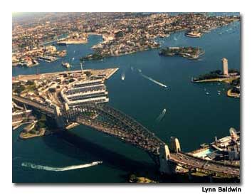 The world-famous Sydney Harbour Bridge offers visitors an expansive view of the harbour.