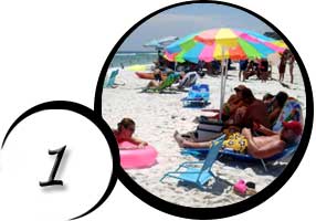 White sand beaches