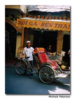 A xiclo, or rickshaw driver, can take you to the hidden alleyways and quiet side streets of traditional Hanoi.