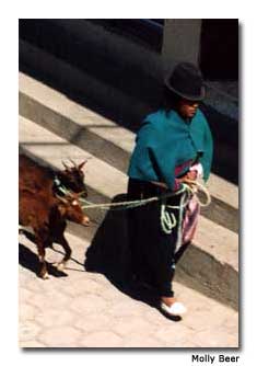 Equadorian Woman with Goat