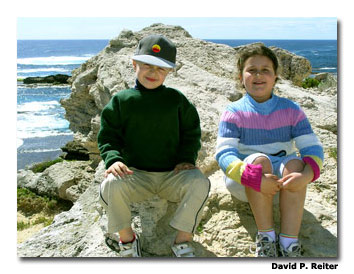 Alexander and Siobhan pose for the camera at Cape Vlamingh.