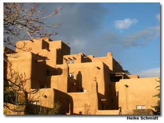 Strict building codes mandate Santa Fe's Territorial and Spanish Revival style.