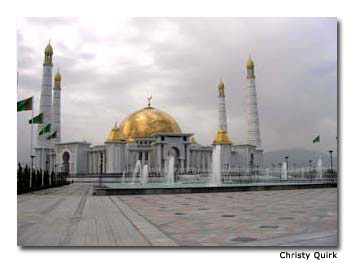 The immense Gypjak Mosque is situated in Turkmenbashi's hometown.