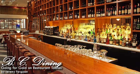 B.C. Dining: Going for Gold on Restaurant Tables