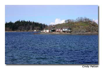 Rocky outcroppings with historic shacks clinging to them in Piper&rsquo;s Lagoon are called Shack Islands.