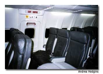 The emergency exit row is your number one choice for extra leg room.