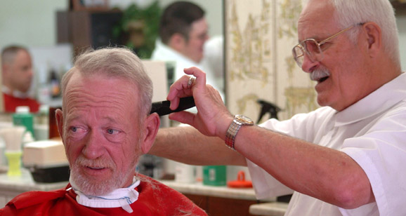 Dick's Barber Shop in Sedalia, Missouri