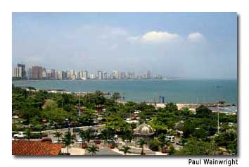 Boca Grande high rises, seen here in the distance, are a world apart from the lushness and relaxed pace of the Old City.