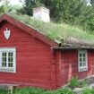 This sod-roof house can be found at Skansen, Stockholm's living air museum. Historical homes from around Sweden have been preserved and moved to Skansen.