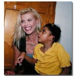 Susie Krabacher at a Haitian orphanage.