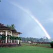 A rainbow streches across the horizon in Hilo, on Hawaii's Big Island. Photo by Hawaii Tourism Japan.