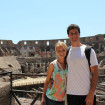 The author and her boyfriend, Greg, during their budget travels in Europe.