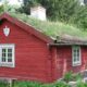 This sod-roof house can be found at Skansen, Stockholm's living air museum. Historical homes from around Sweden have been preserved and moved to Skansen.