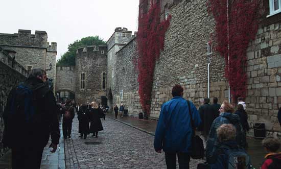 A rainy day at the Tower of London