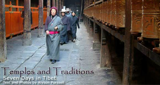 Pilgrims visit Jokhang Temple.