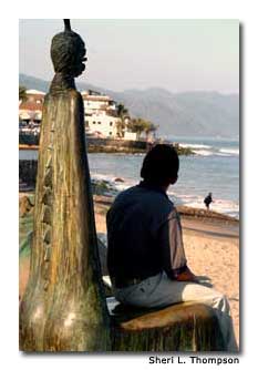 Bronze sculptures are found on Puerto Vallarta's waterfront. 