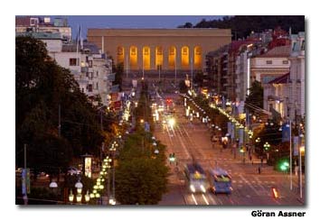 Götaplatsen, with the Poseidon Fountain and the Konstmuseet, is at the heart of the city.