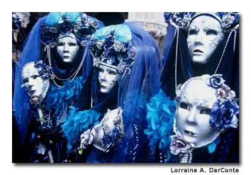 It’s traditional for friends to dress alike for Carnivale.