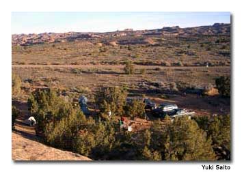 The Sand Flats Recreation Area, southeast of downtown Moab, offers cheap camping.