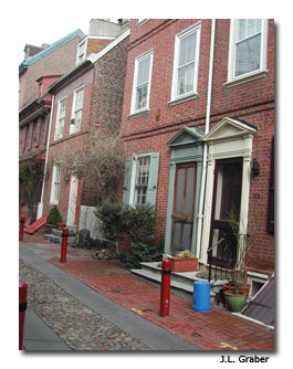 Travel takes you down unexpected roads, such as Elfreth's Alley in Philadelphia.