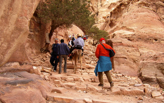 The steps to the Monastery were broken and uneven. 