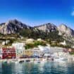 Capri coast and marina in Italy