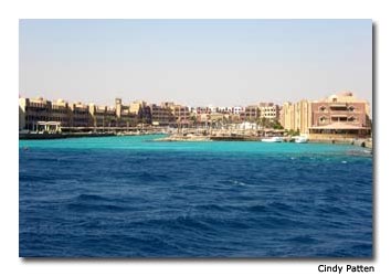 Red Sea waters lap against the sandy hotel strip. Not yet an “it” tourist destination, Hurghada has been under an explosion of construction for the past two decades.