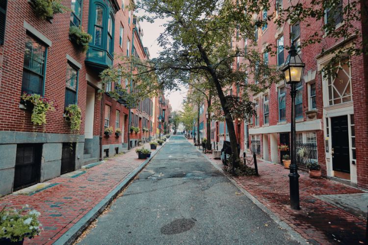 Boston has many charming, narrow streets