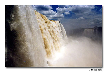 The amount of water that pours from the falls is immense. 