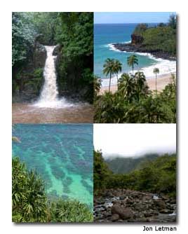 Kaua’i has an abundance of water in many forms and colors. Photo by Jon Letman