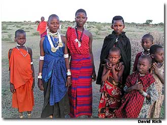 A group of girls in their traditional clothes. 