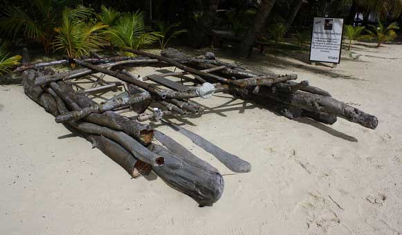 Raft from "Cast Away" in Fiji. Photo by Richard Varr