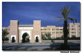 Hotel El Ati in Morocco’s tourist-desert city of Erfoud.