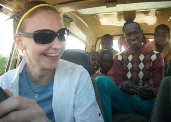 Driving on safari in Kenya