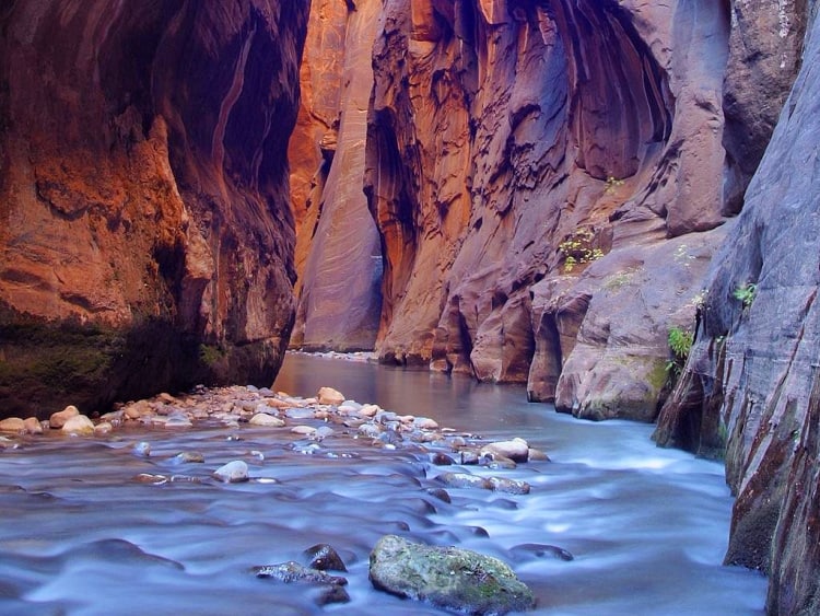 Canyoneering in Zion National Park features amazing scenery. 