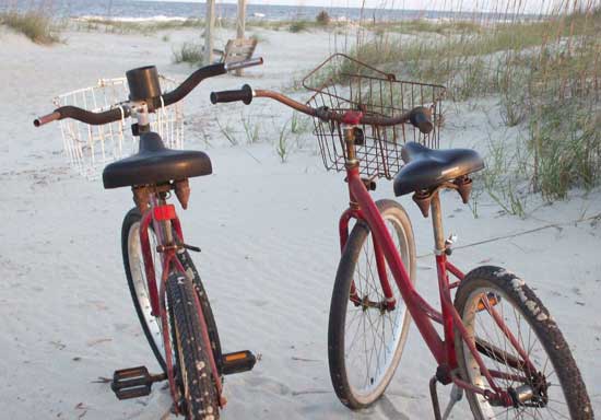 Bike rentals are a popular way to get around Tybee Island. Photo by Tybee Island Tourism Council