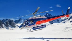 Helicopter Line heli-hiking at Fox Glacier in New Zealand