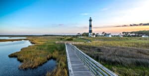 Lighthouse and beach Outer Banks, North Carolina