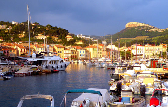 Sunset in Cassis on the French Riviera. Photo by Annie Palovcik