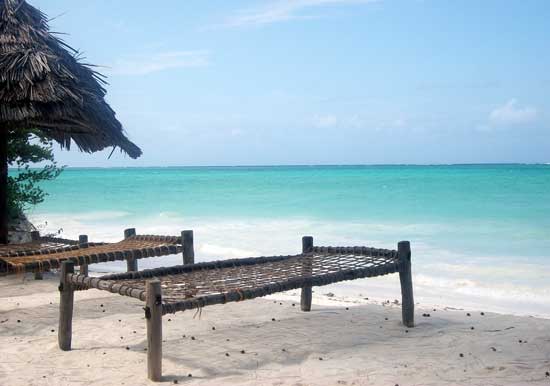 The crystal blue waters in Zanzibar. Photo by Cece Wildeman